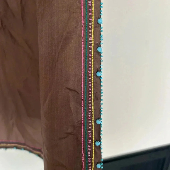 Vintage BCBG MaxAzria Silk Boho Tunic with beading in size XS - Picture 4 of 6